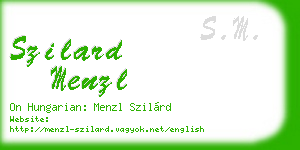 szilard menzl business card